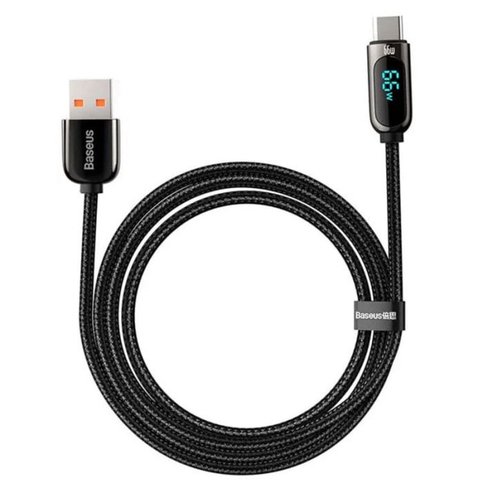 CABLU alimentare si date Baseus, Dynamic Fast Charging Data Cable pt. smartphone, USB (T) la USB Type-C (T), 66W, braided, 2m, negru, &quot;CASX020101&quot; (in