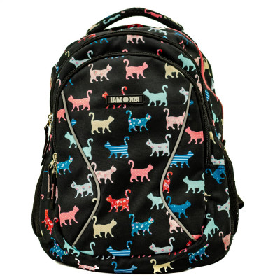 LAMONZA Rucsac scoala CATS MULTICOLOR 45X30X21 CM ProVoyage Vacation foto