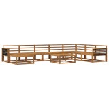 vidaXL Set de canapele de exterior 9 pcs natural Lemn Solid de Acacia 3382822