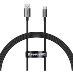 Cablu alimentare si date Baseus Superior, pt. smartphone, USB la USB Type-C , 100W, 1m, negru
