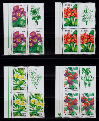 RO 2000 LP 1510 &amp;quot;Plante de apart.&amp;quot;,bloc 4 : 3 serii+1 vinieta(st. sau dr.!),MNH foto