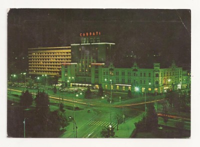RF12 -Carte Postala- Brasov, Hotel Carpati, circulata 1977 foto