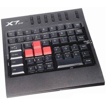 Tastatura cu fir pentru gaming A4Tech G100, conexiune USB, negru