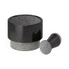 Mojar cu Pistil Marmura Masiva 14cm Gri/Negru - Ustensile Gatit, Condimente, Mirodenii