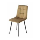 Scaun de living si bucatarie KL Mady, metalic, tapitat cu stofa,100 kg, 44x39x89 cm, bej