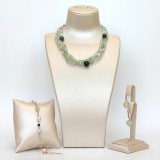 Set Allure din cuarț, obsidian, diaspor și perle