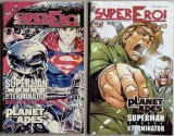 SUPER EROI nr. 9 &amp; 10 - Lot 2 reviste de benzi desenate, Superman vs. Terminator + Planeta Maimutelor