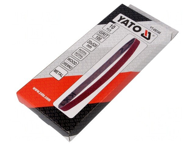 Bandă abrazivă fără sf&acirc;rşit 520mm x 20mm Granulație 100