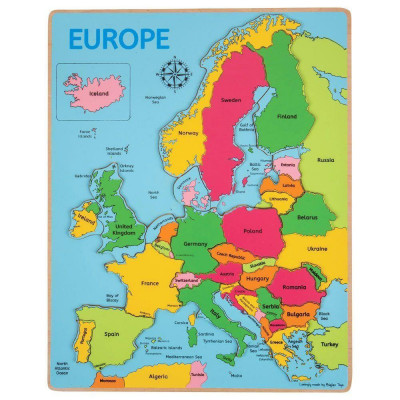 Puzzle incastru harta Europei foto
