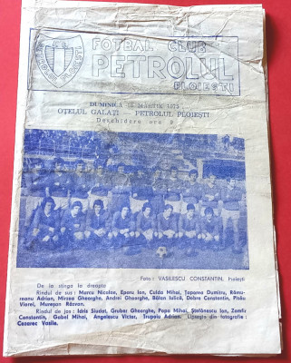 Program meci fotbal PETROLUL PLOIESTI - &amp;quot;OTELUL&amp;quot; GALATI (16.03.1975) foto