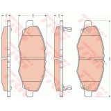 Set placute frana Trw GDB3427, parte montare : Punte fata