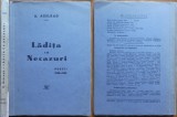 A. Axelrad, Ladita cu necazuri, Poezii, 1900 - 1945, editia 1 cu autograf catre Sanda Faur