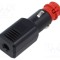 Mufă brichetă auto PRO CAR 12-24V 7,5A terminal cu șurub neagră