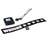 Sticker Electric LED Auto, Wanted, Culoare Alb pentru Parbriz, Luneta, Geamuri Laterale AutoREY&reg;