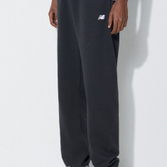 New Balance pantaloni de trening Essentials French Terry Jogger culoarea negru, uni, MP41519BK