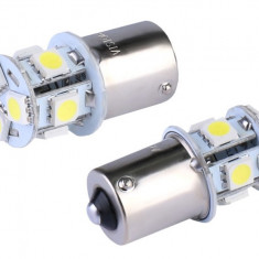 Set 2 Buc Bec Led Vision P21W BA15S 24V 8X 5050 Led SMD, Alb 58935