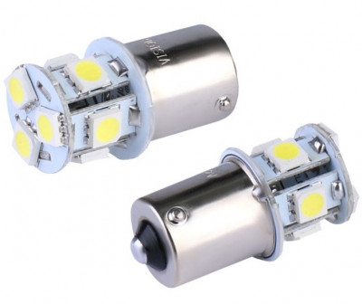 Set 2 Buc Bec Led Vision P21W BA15S 24V 8X 5050 Led SMD, Alb 58935 foto