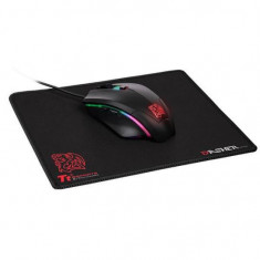 Mouse gaming si mousepad Tt eSPORTS Talon Elite iluminare RGB negru