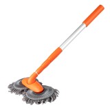 Perie telescopica rotativa pentru spalare auto cu microfibra 29x15 cm, maner reglabil 112,5 cm, pentru masini, motociclete, camper, barci si