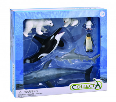 Set 7 figurine pictate manual Animale Antarctica foto