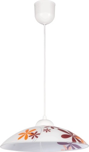 Pendul Dahlia 1xE27 60W alb mov