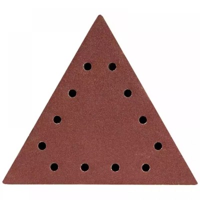 Abrazive/smirghel triunghiular cu scai, P180, set 5 buc, 285 x285x285mm, Dedra foto