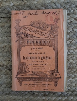 J. -H. Fabre - Minunile instinctului la ganganii foto