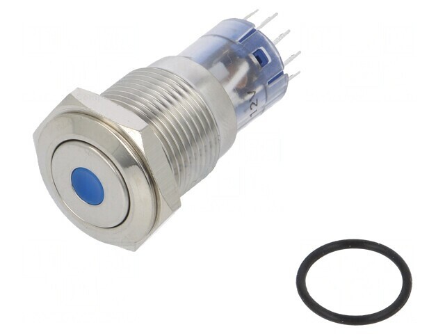 Comutator Anti-Vandalism DPDT 3A/250VAC IP67 ON-(ON) 12VDC