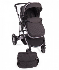 Carucior 2 in 1 cu suspensii Dora Dark Grey foto