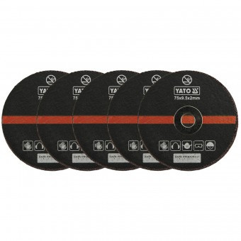 Set 5 discuri de taiat metal Yato YT-0994, diametru 75 mm