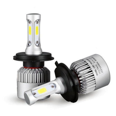 Set 2 LED-uri Auto Techstar&amp;reg; S2, H4, 36w, 4000 Lumeni, 6500K, AUTO, 12-24 Volti, COB, Canbus foto