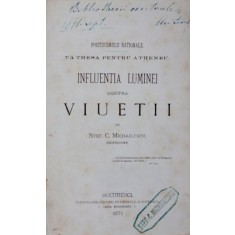 INFLUENTIA LUMINEI ASUPRA VIUETII 1871, dedicatie!!!