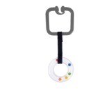 Zornaitoare BabyJem cu prindere patrata, Gri, pentru carucior, Bebelusi 3+ luni, BPA Free