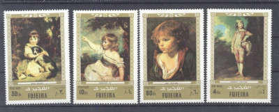 Fujeira 1972 Paintings Children Mi.858-861 MNH DE.040 foto