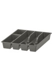 Cumpara ieftin Organizator de tac&acirc;muri, tavă de depozitare pentru sertare, 5 compartimente, 31 x 26 cm, gri