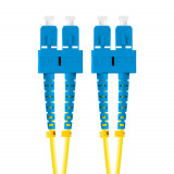 Cumpara ieftin Cablu retea fibra optica cu lungime 10 m si conectori SC UPC-SC UPC, Lanberg Z43099, SM, DUPLEX 3.0MM G657A1 LSZH, galben