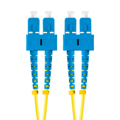 Cablu retea fibra optica cu lungime 10 m si conectori SC UPC-SC UPC, Lanberg Z43099, SM, DUPLEX 3.0MM G657A1 LSZH, galben foto