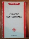 FILOSOFIE CONTEMPORANA. TEXTE ALESE, TRADUSE SI COMENTATE de ALEXANDRU BOBOC SI IOAN N. ROSCA