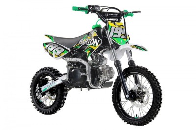 Motocicleta cross copii Barton DB125-3L, 125cc, 4T, roti 14/12&amp;quot;, culoare verde/n... Cod Produs: MX_NEW MXDB12-3-125-VN foto