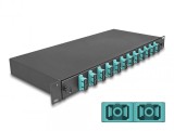 Splice Box fibra optica 19&quot;/1U cu 12 x SC Duplex OM3, Delock 67007