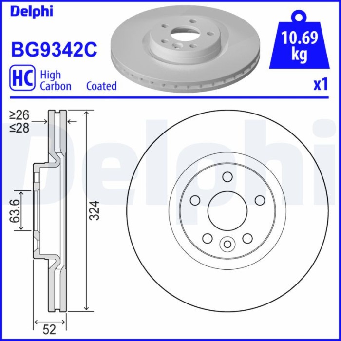 DELPHI BG9342C Disc frana