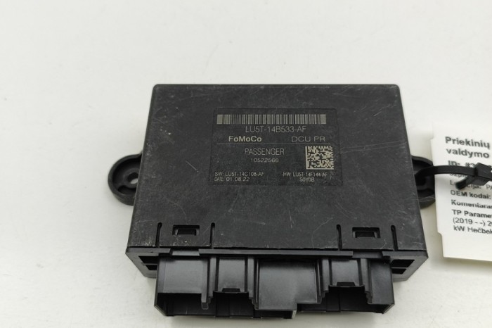 Modul de control ușă st&acirc;nga față FORD PUMA J2K, CF7 2022 OEM: LU5T-14B533-AF,LU5T-14C108-AF,LU5T-14F144-AF | 31865538