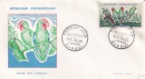 FILATELIE TEMATICA - PLIC REPUBLICA CENTRAFRICANA FDC TEMATICA PASARI PAPAGALI, Fauna, Stampilat