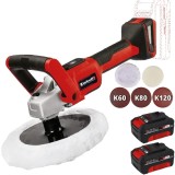 Einhell CE-CP 18/180 Li E PXC + Twinpack - Masina de lustruit 180 mm + 2 x Acumulator Li-Ion 18 V 4 Ah