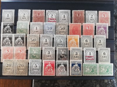 Timbre Taxa de plata nestampilate, diferite, PRET/BUCATA, stare buna foto