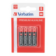 BATERIE VERBATIM AAA (R3), 1.5V alcalina, 4 buc., &quot;49920&quot; (timbru verde 0.32 lei)