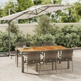 vidaXL Set mobilier de grădină cu perne, 7 piese, gri, poliratan