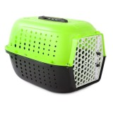 Cusca/geanta pentru transport caine/pisica, Verk Group, plastic, verde si nergu, 48x32x30 cm GartenVIP DiyLine