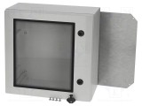 Carcasă montare pe perete FIBOX ARCA gri 400mm x 400mm x 210mm