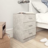 VidaXL Noptiere, 2 buc., gri beton, 38 x 35 x 56 cm, PAL
